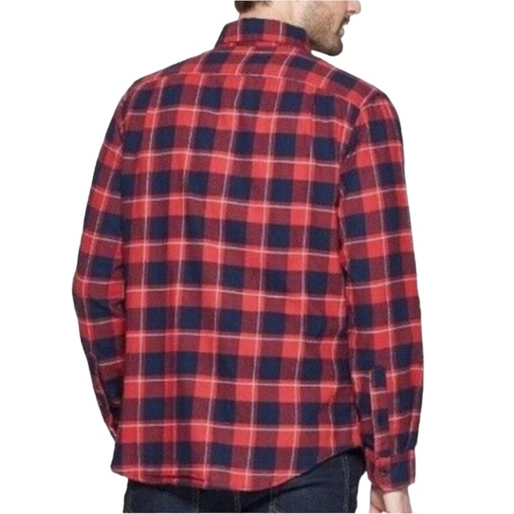 Goodfellow & Co. Mens Ripe Red Plaid Flannel Shirt - Picture 2 of 10